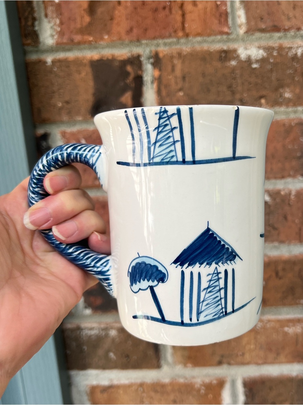 Starbucks Vintage 1990’s Hand-Painted Cabana Oversized Mug